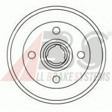 Барабан гальмівний AUDI/SEAT/VW задн. (вир-во ABS)