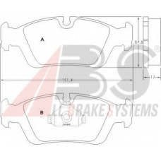 Колодка гальм. диск. BMW 3 SERIE (E36/46)/Z3/Z4 передн. (вир-во ABS)