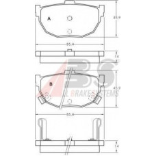 Колодка гальм. диск. HYUNDAI/NISSAN COUPE/LANTRA/MAXIMA задн. (вир-во ABS)
