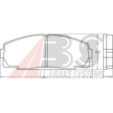 Колодка гальм. диск. TOYOTA HI-ACE передн. (вир-во ABS)