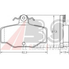 Колодка гальм. NISSAN Almera / Primera задн. (вир-во ABS)