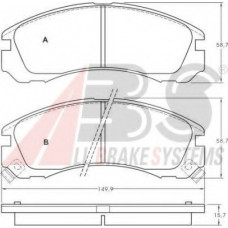 Колодка гальм. диск. MITSUBISHI/PEUGEOT GALANT/PAJERO/4007 передн. (вир-во ABS)