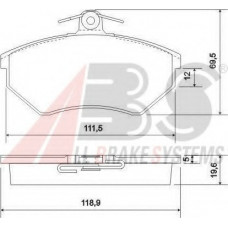 Колодка гальм. диск. AUDI/SEAT/VW AUDI/SEAT/VW передн. (вир-во ABS)