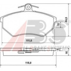 Колодка гальм. диск. AUDI/SEAT/VW передн. (вир-во ABS)