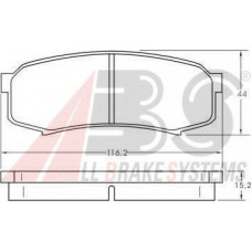Колодка гальм. диск. TOYOTA LANDCRUISER задн. (вир-во ABS)
