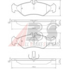 Колодка гальм. диск. MB/VW SPRINTER/LT28/LT35 задн. (вир-во ABS)