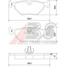Колодка гальм. диск. Бмв 3 ser. E46/5 ser. E39 задн. (вир-во ABS)