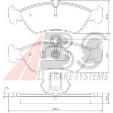 Колодка гальм. диск. MB/VW SPRINTER 300/LT35 задн. (вир-во ABS)