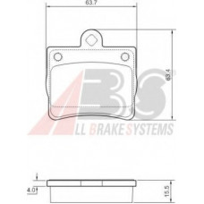 Колодка гальм. диск. MB C180/C200/C220 W202 задн. (вир-во ABS)