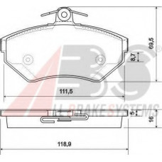 Колодка гальм. диск. SEAT/VW AROSA/CORDOBA/GOLF/POLO передн. (вир-во ABS)