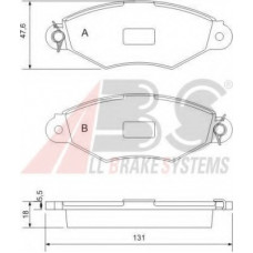 Колодка гальм. диск. CITROEN/PEUG/RENAULT XSARA/306/KANGOO передн. (вир-во ABS)