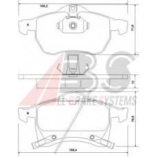 Колодка гальм. диск. OPEL ASTRA/ZAFIRA передн. (вир-во ABS)