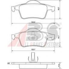 Колодка гальм. диск. VOLVO S60/S80/V70 задн. (вир-во ABS)