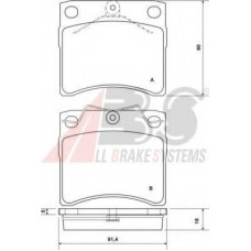 Колодка гальм. диск. VW T4 (вент.) передн. (вир-во ABS)