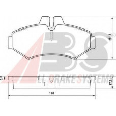 Колодка гальм. диск. MB/VW SPRINTER/LT задн. (вир-во ABS)