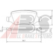 Колодка гальм. диск. MB B-CLASS задн. (вир-во ABS)
