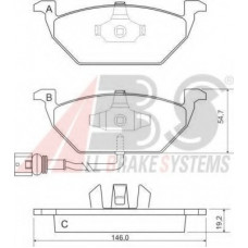 Колодка гальм. диск. AUD/SEAT/SKODA/VW A3/LEON/FABIA/OCTAVIA/BORA/GOLF передн. (вир-во ABS)