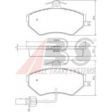 Колодка гальм. AUDI / VW Audi A4 / VW Passat передн. (вир-во ABS)