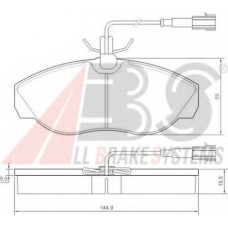 Колодка гальм. диск. CITROEN/FIAT/PEUGEOT JUMPER/DUCATO/BOXER передн. (вир-во ABS)