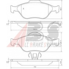 Колодка гальм. диск. FORD/MAZDA FIESTA/FUSION передн. (вир-во ABS)