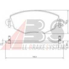 Колодка гальм. диск. FORD/JAGUAR MONDEO/X-TYPE передн. (вир-во ABS)