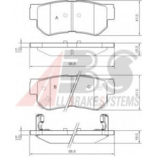 Колодка гальм. диск. HYUNDAI/KIA GETZ/SANTA FE/MAGENTIS задн. (вир-во ABS)