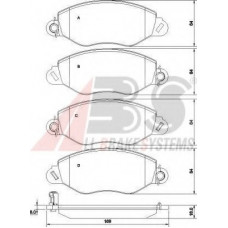 Колодка гальм. диск. FORD TRANSIT передн. (вир-во ABS)