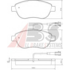 Колодка гальм. диск. FIAT STILO передн. (вир-во ABS)