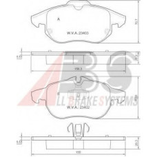 Колодка гальм. диск. FIAT/OPEL/SAAB CROMA/VECTRA C/SIGNUM/9-3 передн. (вир-во ABS)