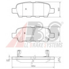Колодка гальм. диск. NISSAN/RENAULT QASHQAI/X-TRAIL/KOLEOS задн. (вир-во ABS)