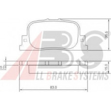 Колодка гальм. диск. TOYOTA CAMRY (08/96-11/01) задн. (вир-во ABS)