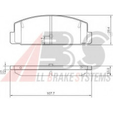Колодка гальм. MAZDA 6 задн. (вир-во ABS)
