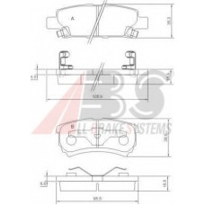 Колодка гальм. диск. MITSUBISHI OUTLANDER задн. (вир-во ABS)