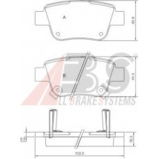 Колодка гальм. диск. TOYOTA AVENSIS (_T22_, T25) задн. (вир-во ABS)