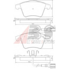 Колодка гальм. VW T5 V6 17  передн. (вир-во ABS)