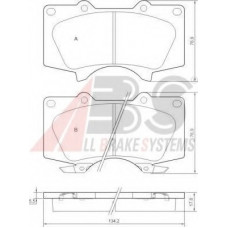 Колодка гальм. диск. TOYOTA LANDCRUISER 90 передн. (вир-во ABS)