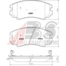 Колодка гальм. диск. HYUNDAI/KIA COUPE/TUCSON/SONATA/SOUL передн. (вир-во ABS)