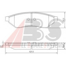 Колодка гальм. диск. CHEVROLET EVANDA задн. (вир-во ABS)