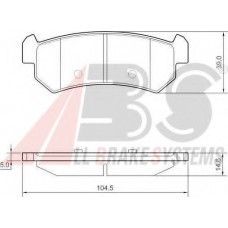 Колодка гальм. диск. CHEVROLET LACETTI/NUBIRA задн. (вир-во ABS)