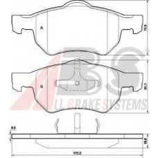 Колодка гальм. диск. CHRYSLER/DODGE VOYAGER/CARAVAN передн. (вир-во ABS)