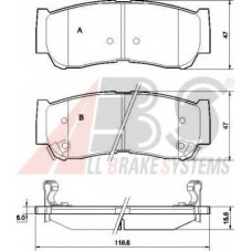 Колодка гальм. HYUNDAI Santa Fe задн. (вир-во ABS)