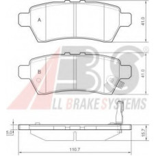 Колодка гальм. диск. NISSAN NAVARA/PATHFINDER задн. (вир-во ABS)