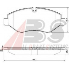 Колодка гальм. диск. MB/VW SPRINTER/VITO/CRAFTER передн. (вир-во ABS)