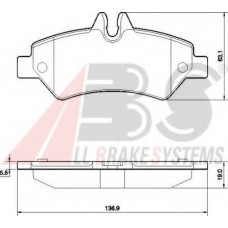 Колодка гальм. диск. MB/VW SPRINTER/CRAFTER задн. (вир-во ABS)