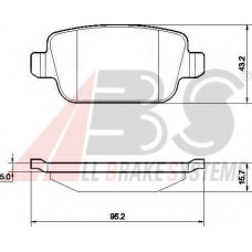 Колодка гальм. диск. FORD KUGA задн. (вир-во ABS)
