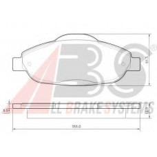 Колодка гальм. диск. PEUGEOT 308 передн. (вир-во ABS)