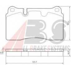 Колодка гальм. диск. VW TOUAREG 3.0 V6 3.6 2010 - передн. (вир-во ABS)