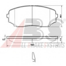 Колодка гальм. диск. MAZDA CX-7 передн. (вир-во ABS)
