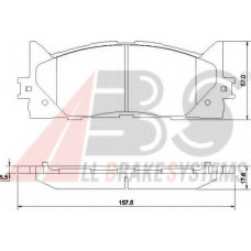 Колодка гальм. диск. TOYOTA CAMRY передн. (вир-во ABS)