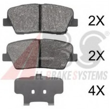 Колодка гальм. диск. HYUNDAI SANTA FE 2.0-2.4 09-, KIA SORENTO 2.0-2.4 09- задн. (вир-во ABS)